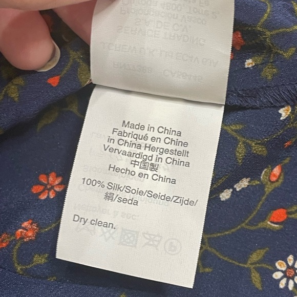 Madewell silk stanza ruffle top moonless floral - Picture 5 of 6